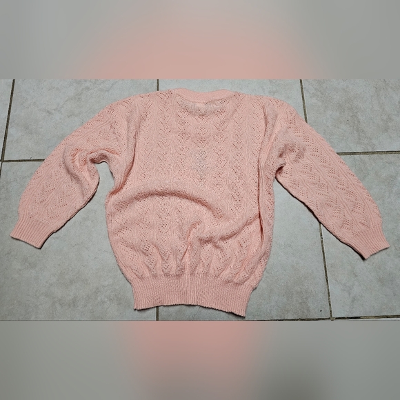 Vintage pink peach bay point threads sweater medium - Picture 6 of 7